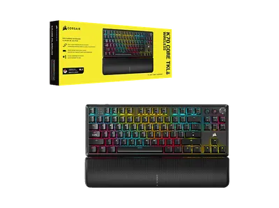 CORSAIR K70 CORE, Gaming Tastatur, Mechanisch, kabellos, Schwarz