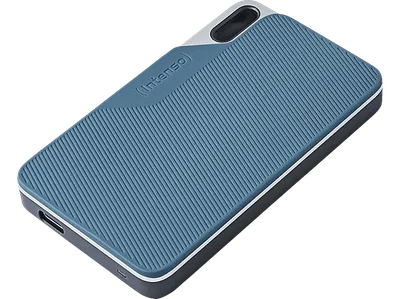 INTENSO TX100 Portable SSD, 500 GB extern, Grau-Blau