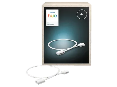 PHILIPS Hue Flux Gradient Lightstrip Zubehör, 4 Stück Flex-Verbinder -