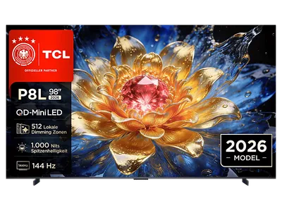 TCL 98P8L QD-Mini LED TV (Flat, 98 Zoll / 248,92 cm, HDR 4K, SMART TV)