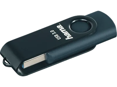 HAMA Rotate USB-Stick, 32 GB, 70 MB/s, Petrol Blau