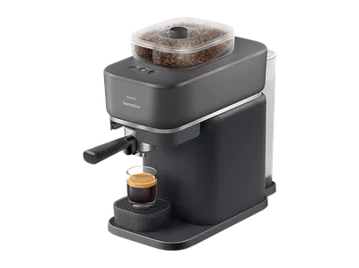 PHILIPS BAR320/60 Baristina mit Bean swap, integriertem Mahlwerk dualem Bohnenbehälter, Espressomaschine Schwarzgrau