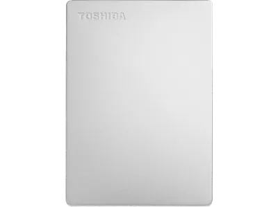 TOSHIBA Canvio Slim (2018) Festplatte, 1 TB HDD, 2,5 Zoll, extern, Silber