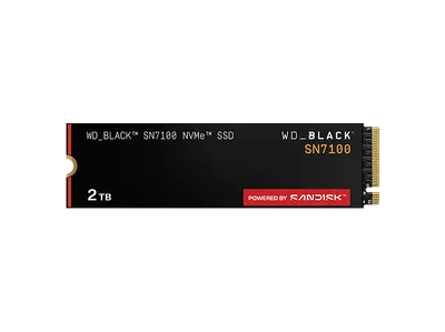 WD_BLACK™ SN7100 SSD 2 TB, M.2 2280 NVMe™ POWERED BY SANDISK SSD, PCIe® Gen4, 7.250 MB/s Lesen, 6.900 Schreiben TB via PCIe, intern