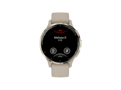 GARMIN VENU® 3s Smartwatch faserverstärktes Polymer Silikon, 18 mm, French Gray/Softgold