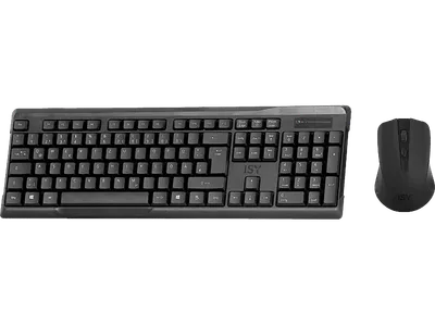 ISY IDE-2500, Tastatur & Maus Set, kabellos, Schwarz