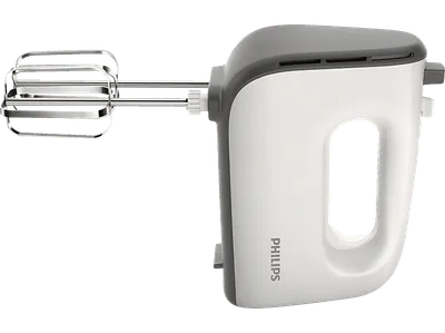 PHILIPS HR3741/00 Viva Collection 5 Stufen mit Turbofunktion, Handmixer Weiß/Kaschmirgrau (450 Watt)