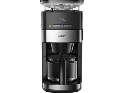 KRUPS KM8328 Grind Aroma Kaffeemaschine Schwarz/Silber