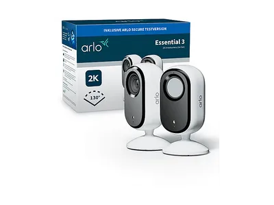 ARLO Essential 3 2K-Innenkamera, 2er Set, Überwachungskamera Set