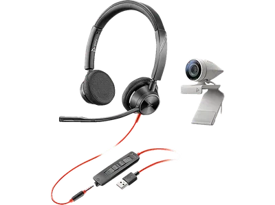 POLY Studio P5 Kit mit Blackwire 3325 Corded Headset, Mehrfarbig