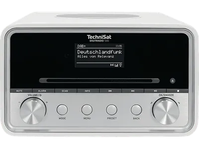TECHNISAT DIGITRADIO 586 DAB+ Radio, AM, FM, DAB+, Internet Bluetooth, Weiß/Silber