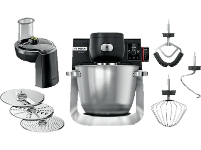 BOSCH MUMS6ZS13D Serie 6, mit Waage, Küchenmaschine Jet black matt (Rührschüsselkapazität: 5,5 l, 1600 Watt)
