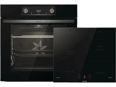 GORENJE BLACK INDUCTION SET 2 (BOS6737E06BG+GI6401BSC), Backofenset (Induktion, A, 77 l)
