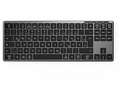 ISY IKE-7100, Tastatur, Scissor, kabellos, Grau