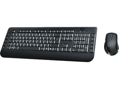 ISY IDE 3100, Tastatur & Maus Set, kabellos, Schwarz