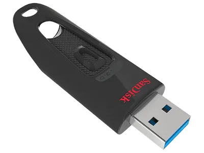 SANDISK Ultra® USB 3.0 Flash-Laufwerk USB-Stick, 256 GB, 130 Mbit/s, Schwarz