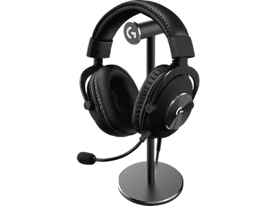 LOGITECH G PRO X + Stand, kabelgebunden, Over-ear Gaming-Headset mit Ständer Schwarz