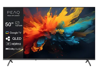 PEAQ PTV 50GQU-5025C Google QLED UHD TV (Flat, 50 Zoll / 126,0 cm, 4K, SMART TV)