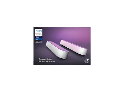 PHILIPS Hue White and Color Ambiance Play Lightbar Doppelpack, dimmbar, bis zu 16 Millionen Farben, weiße LED Tischleuchte mehrfarbig, warmweiß, kaltweiß