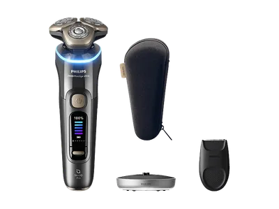 PHILIPS XP9402/11 Elektrorasierer i9000 Prestige Ultra Anthrazit (NanoTech Dual Precision-Klingen, Dreifach-Lift & Cut-System, Reinigungsstation: Nein)