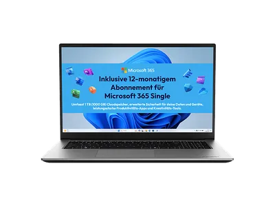 MEDION Avantum 17 E1e, inklusive Microsoft 365 Single 1-Jahresabo - 17,3 Zoll Intel® N-Series N100 4 GB 128 UHD Graphics Windows 11 Home S-Modus
