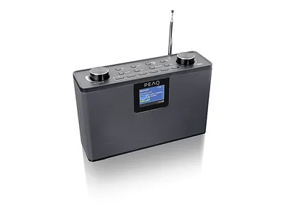 PEAQ PDR 190-1 DAB+ Radio with color display, DAB+/FM, FM, DAB+, Bluetooth, Black