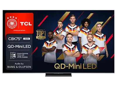 TCL 75C8K QD-Mini LED TV (Flat, 75 Zoll / 189,3 cm, QLED 4K, SMART TV)