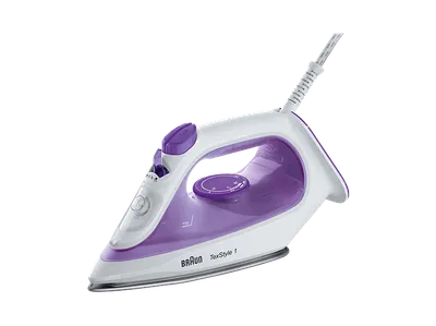 BRAUN TexStyle 1 SI 1080 VI, Dampfstoß 130 g/min, leichtes Bügeln, einfache Befüllung, vertikale Auffrischung, Dampfbügeleisen (2000 Watt, Keramiksohle, SuperCeramic Beschichtung)