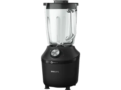 PHILIPS HR2291/41 3000 Series Edelstahlklinge, 2 Stufen mit Impulsfunktion, Standmixer Schwarz (600 Watt, l)