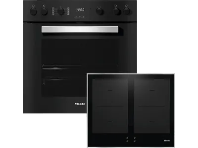 MIELE H 2457 IP OBSW + KM 7005 FR, Einbauherdset (Induktionskochfeld, A+, 76 l)