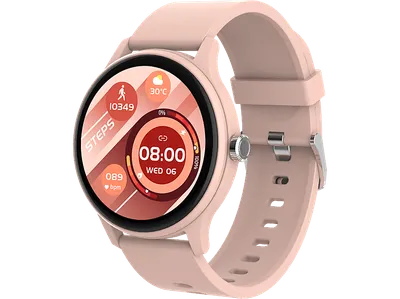 PEAQ PSW 100-PK Smartwatch Gummi, 22 mm, Pink