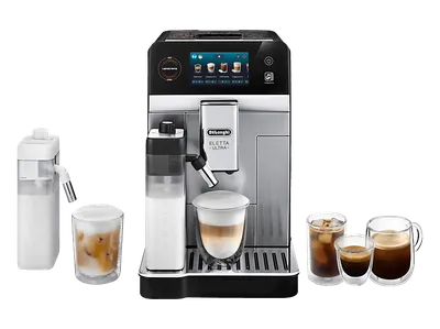 DELONGHI ECAM 470.85.MB ELETTA ULTRA – über 50 Rezepte, heißer und kalter Milchschaum, 4 Benutzerprofile, intuitive Touch-Bedienung, Kaffeevollautomat Silber