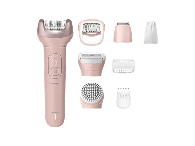 PHILIPS BRE719/00, 7 Aufsätze, Epilierer, Rosa