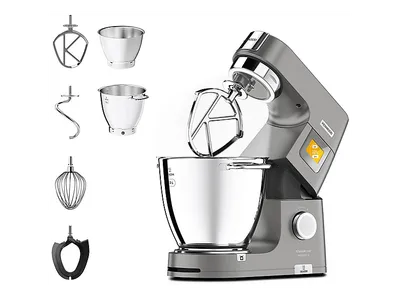 KENWOOD Titanium Chef Patissier XL KWL90.004SI mit Waage, Wärmefunktion und Touchscreen Küchenmaschine Silber (Rührschüsselkapazität: 7 l, 1400 Watt)