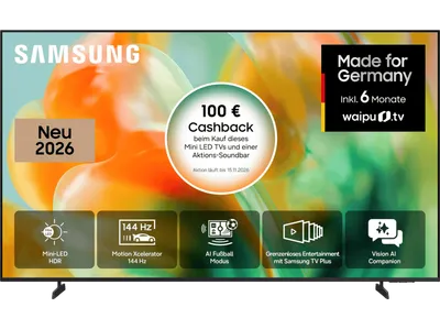 SAMSUNG GU65M80H Mini LED M80H 4K Samsung Vision AI Smart TV (65 Zoll / 163 cm, UHD 4K, SMART TV)