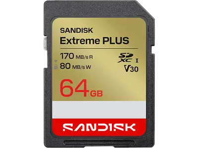 SANDISK EXTREME® PLUS SD UHS-I-KARTE, Speicherkarte, 64 GB, 170 MB/s