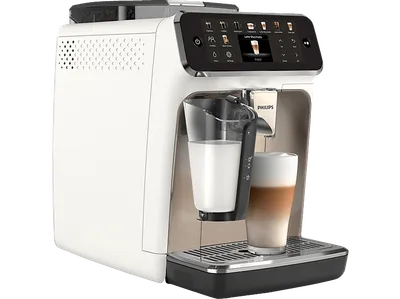 PHILIPS EP5543/90 Serie 5500 LatteGo 19 Kaffeespezialitäten Kaffeevollautomat Weiß verchromt