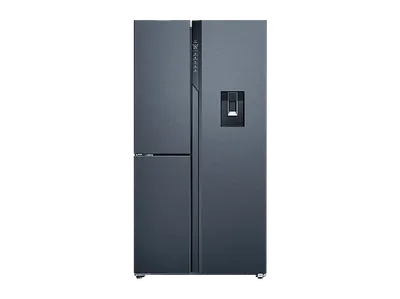 HAIER HSPR79F18DWMB SBS+ 90 Series 7 Side-by-Side Kühlgefrierkombination (573 l, D, 1775 mm hoch, Schwarz)