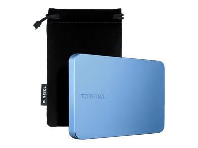 TOSHIBA Canvio Flex Exclusive für USB-C Smartphones, Tablets, Windows PCs und Macs, Festplatte, 1 TB HDD, 2,5 Zoll, extern, Blau Metallic