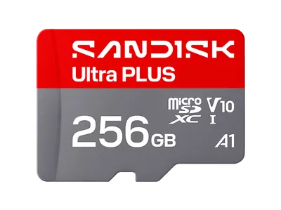 SANDISK ULTRA® PLUS MICROSD™ UHS-I-Karte, Micro-SD Speicherkarte, 256 GB, 200 MB/s
