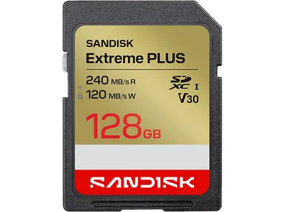 SANDISK EXTREME® PLUS SD UHS-I-KARTE, Speicherkarte, 128 GB, 240 MB/s