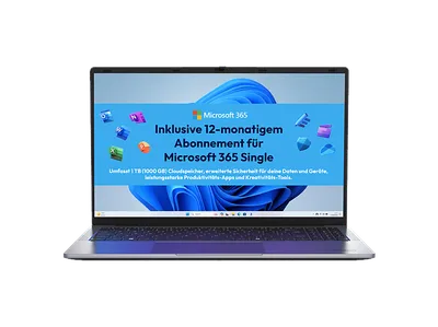 MEDION E15223 (MD600044), inklusive Microsoft 365 Single 1-Jahresabo - 15,6 Zoll Intel® N-Series N100 8 GB 128 UHD Graphics Windows 11 Home