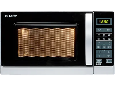 SHARP R-642INW, Mikrowelle (800 Watt, Grillfunktion)