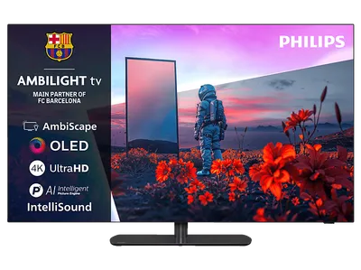 PHILIPS Ambilight TV 55OLED811/12 OLED (Flat, 55 Zoll / 139 cm, UHD 4K, SMART TV, Ambilight)