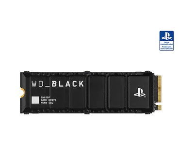 WD_BLACK SN850P NVMe™ mit Heatsink für PS5 Konsolen™, 1 TB, Gaming SSD, Schwarz