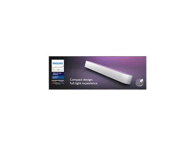 PHILIPS Hue White and Color Ambiance Play Lightbar Einzelpack, dimmbar, bis zu 16 Millionen Farben, weiße LED Tischleuchte mehrfarbig, warmweiß, kaltweiß