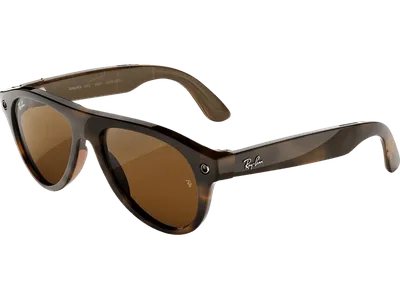 META Ray-Ban Meta Aviator (Gen 3), Havana, Gläser: Braun, Unisex-AI Glasses mit Kamera AI