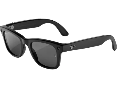 META Ray-Ban Meta Wayfarer (Gen 3), Mattschwarz, Gläser: Grau, Unisex-AI Glasses mit Kamera AI