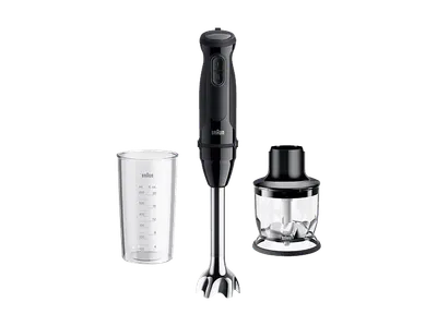 BRAUN MultiQuick 3 MQ 30201 M Stabmixer Schwarz (900 Watt, 350 ml Zerkleinerer, 600 Messbecher)