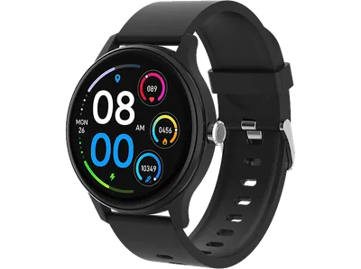 PEAQ PSW 100-BK Smartwatch Gummi, 22 mm, Schwarz